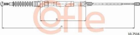 Cofle 92.10.7516 - Cable, parking brake autospares.lv