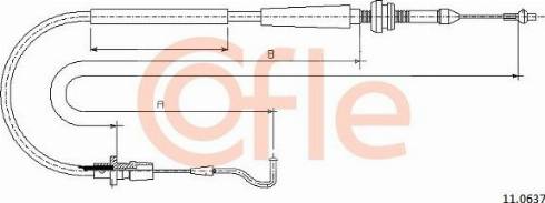 Cofle 92.11.0637 - Accelerator Cable autospares.lv