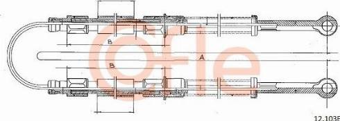 Cofle 92.12.103E - Cable, parking brake autospares.lv