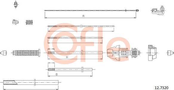 Cofle 92127320 - Accelerator Cable autospares.lv