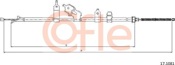 Cofle 92.17.1081 - Cable, parking brake autospares.lv