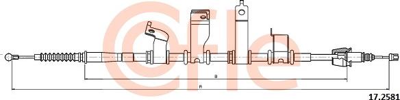 Cofle 92.17.2581 - Cable, parking brake autospares.lv