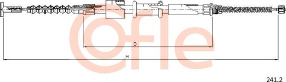 Cofle 92.241.2 - Cable, parking brake autospares.lv