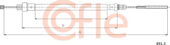 Cofle 491.3 - Cable, parking brake autospares.lv