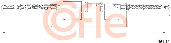 Cofle 461.14 - Cable, parking brake autospares.lv