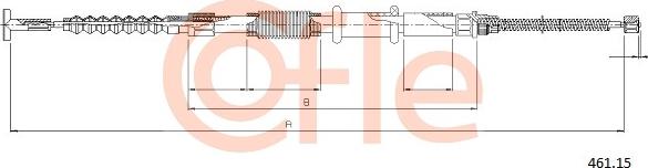 Cofle 461.15 - Cable, parking brake autospares.lv