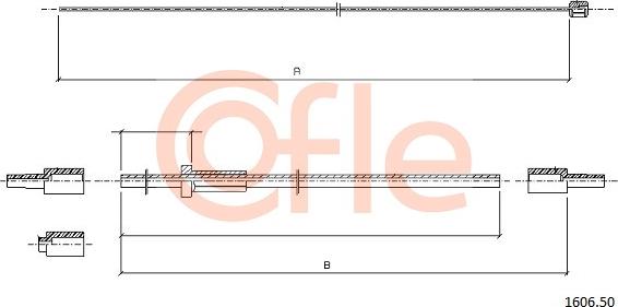 Cofle 1606.50 - Bonnet Cable autospares.lv