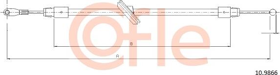 Cofle 10.9866 - Cable, parking brake autospares.lv