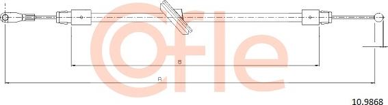 Cofle 10.9868 - Cable, parking brake autospares.lv