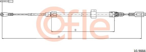 Cofle 92.10.9884 - Cable, parking brake autospares.lv