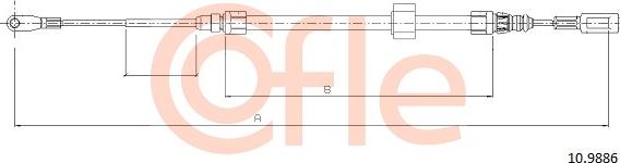 Cofle 92.10.9886 - Cable, parking brake autospares.lv