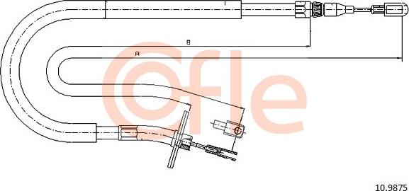 Cofle 10.9875 - Cable, parking brake autospares.lv