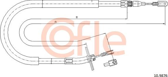 Cofle 92109876 - Cable, parking brake autospares.lv