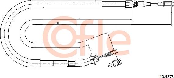 Cofle 10.9873 - Cable, parking brake autospares.lv