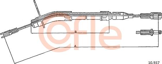 Cofle 10.937 - Cable, parking brake autospares.lv
