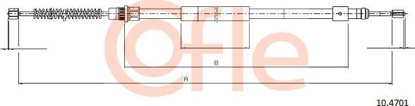 Cofle 10.4701 - Cable, parking brake autospares.lv