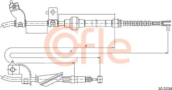 Cofle 10.5234 - Cable, parking brake autospares.lv