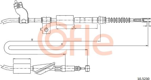 Cofle 10.5230 - Cable, parking brake autospares.lv