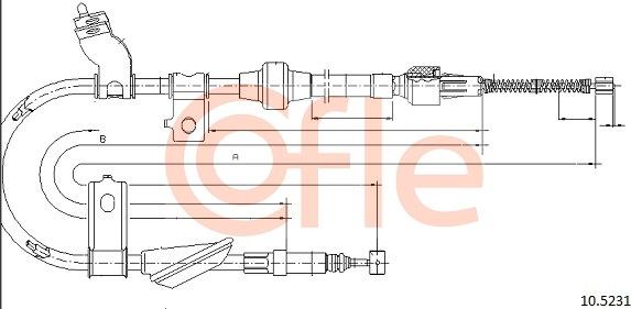 Cofle 10.5231 - Cable, parking brake autospares.lv