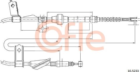 Cofle 92105233 - Cable, parking brake autospares.lv