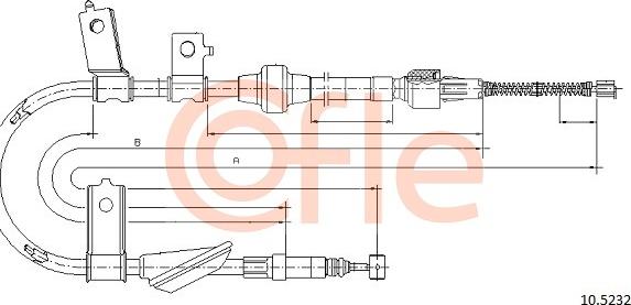 Cofle 10.5232 - Cable, parking brake autospares.lv