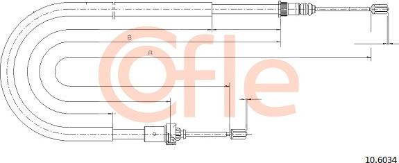 Cofle 10.6034 - Cable, parking brake autospares.lv