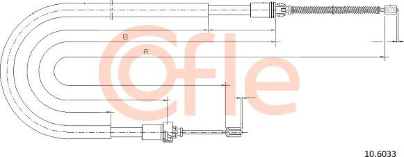 Cofle 10.6033 - Cable, parking brake autospares.lv