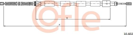 Cofle 10.602 - Cable, parking brake autospares.lv