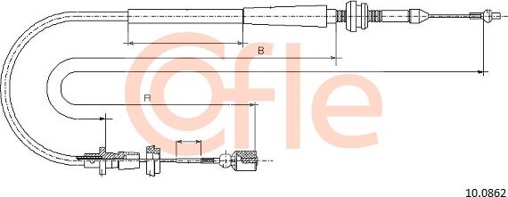 Cofle 10.0862 - Accelerator Cable autospares.lv