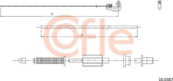 Cofle 10.0387 - Accelerator Cable autospares.lv