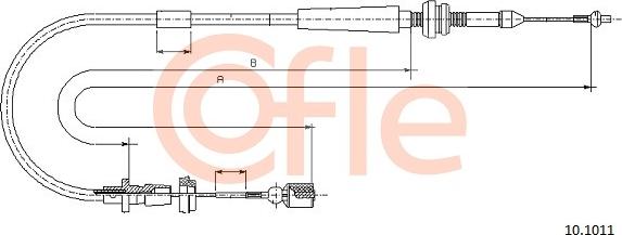 Cofle 10.1011 - Accelerator Cable autospares.lv