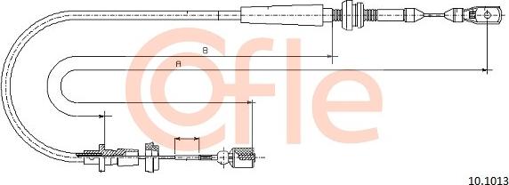 Cofle 10.1013 - Accelerator Cable autospares.lv