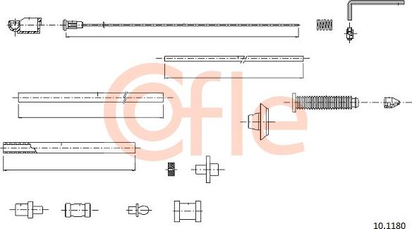 Cofle 10.1180 - Accelerator Cable autospares.lv