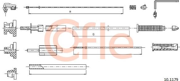 Cofle 10.1179 - Accelerator Cable autospares.lv