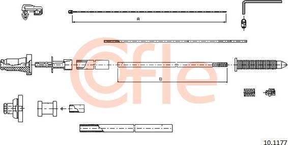 Cofle 10.1177 - Accelerator Cable autospares.lv