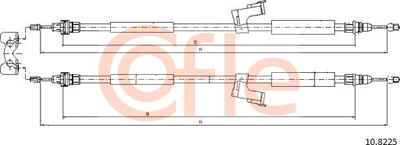 Cofle 92.10.8225 - Cable, parking brake autospares.lv