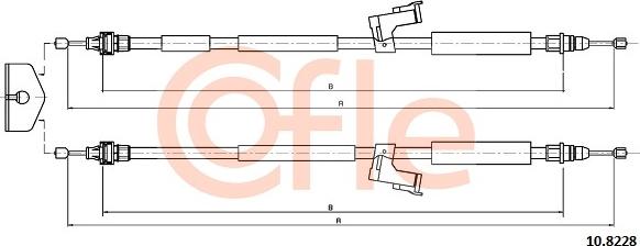 Cofle 92.10.8228 - Cable, parking brake autospares.lv