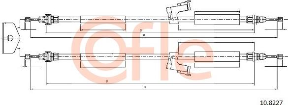 Cofle 10.8227 - Cable, parking brake autospares.lv