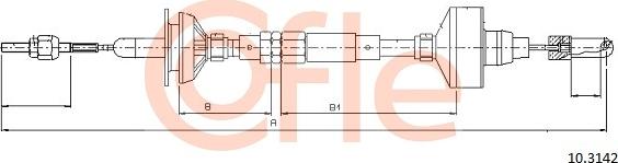 Cofle 10.3142 - Clutch Cable autospares.lv