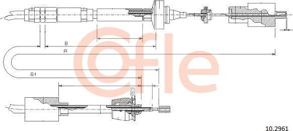 Cofle 92.10.2961 - Clutch Cable autospares.lv