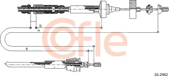 Cofle 10.2962 - Clutch Cable autospares.lv