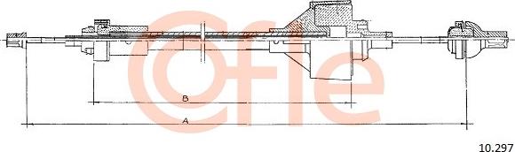 Cofle 10.297 - Clutch Cable autospares.lv