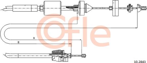 Cofle 10.2843 - Clutch Cable autospares.lv
