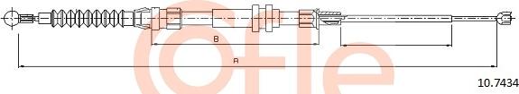 Cofle 10.7434 - Cable, parking brake autospares.lv