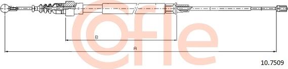 Cofle 10.7509 - Cable, parking brake autospares.lv