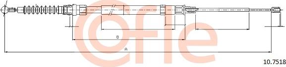 Cofle 10.7518 - Cable, parking brake autospares.lv