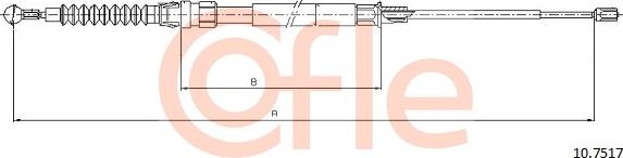 Cofle 92.10.7517 - Cable, parking brake autospares.lv