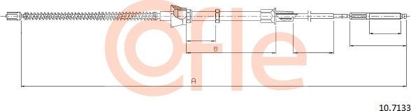 Cofle 10.7133 - Cable, parking brake autospares.lv