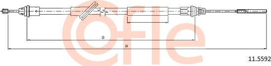 Cofle 11.5592 - Cable, parking brake autospares.lv