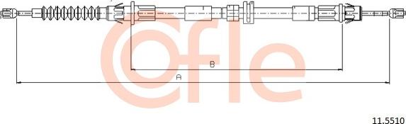 Cofle 11.5510 - Cable, parking brake autospares.lv